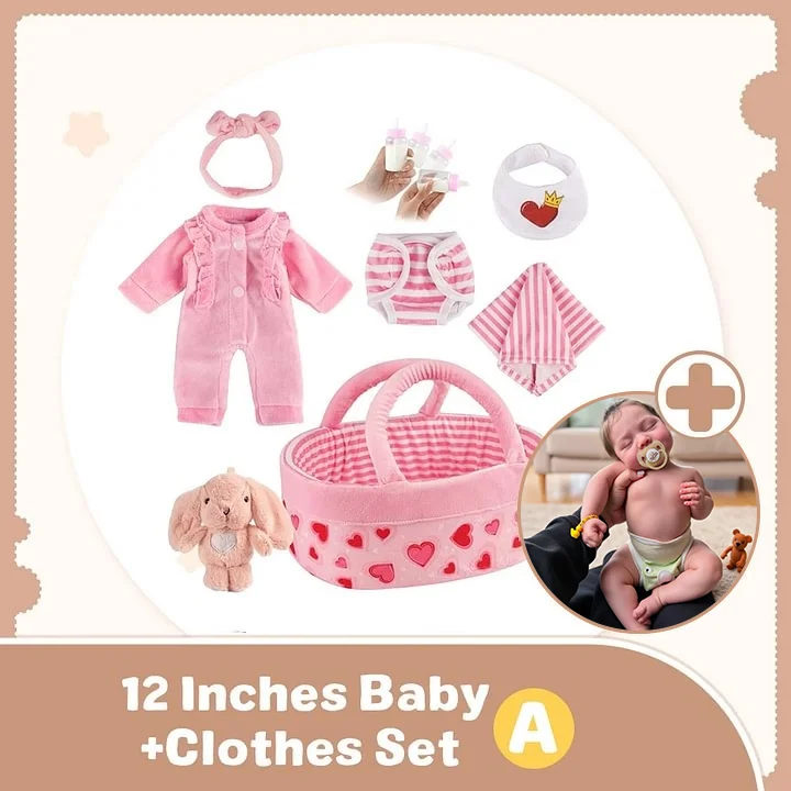 12''/16''/20'' Flexible Soft Newborn Full body Silicone Reborn Baby Doll Emily, Real Life Baby Doll Boy or Girl with Feeding Kit & Gift Box Rebornartdoll® RSAW-Rebornartdoll®