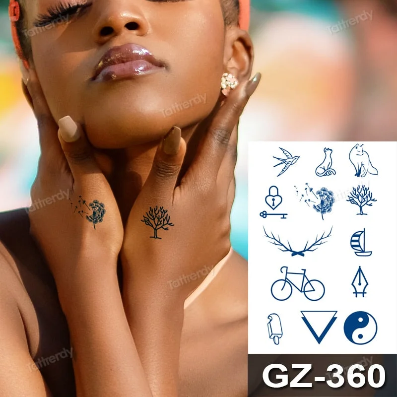 juice tattoo natural fruit ink body art painting Semi-permanent tattoo sticker lasting 7-15 days cartoon anime rabbit elephant