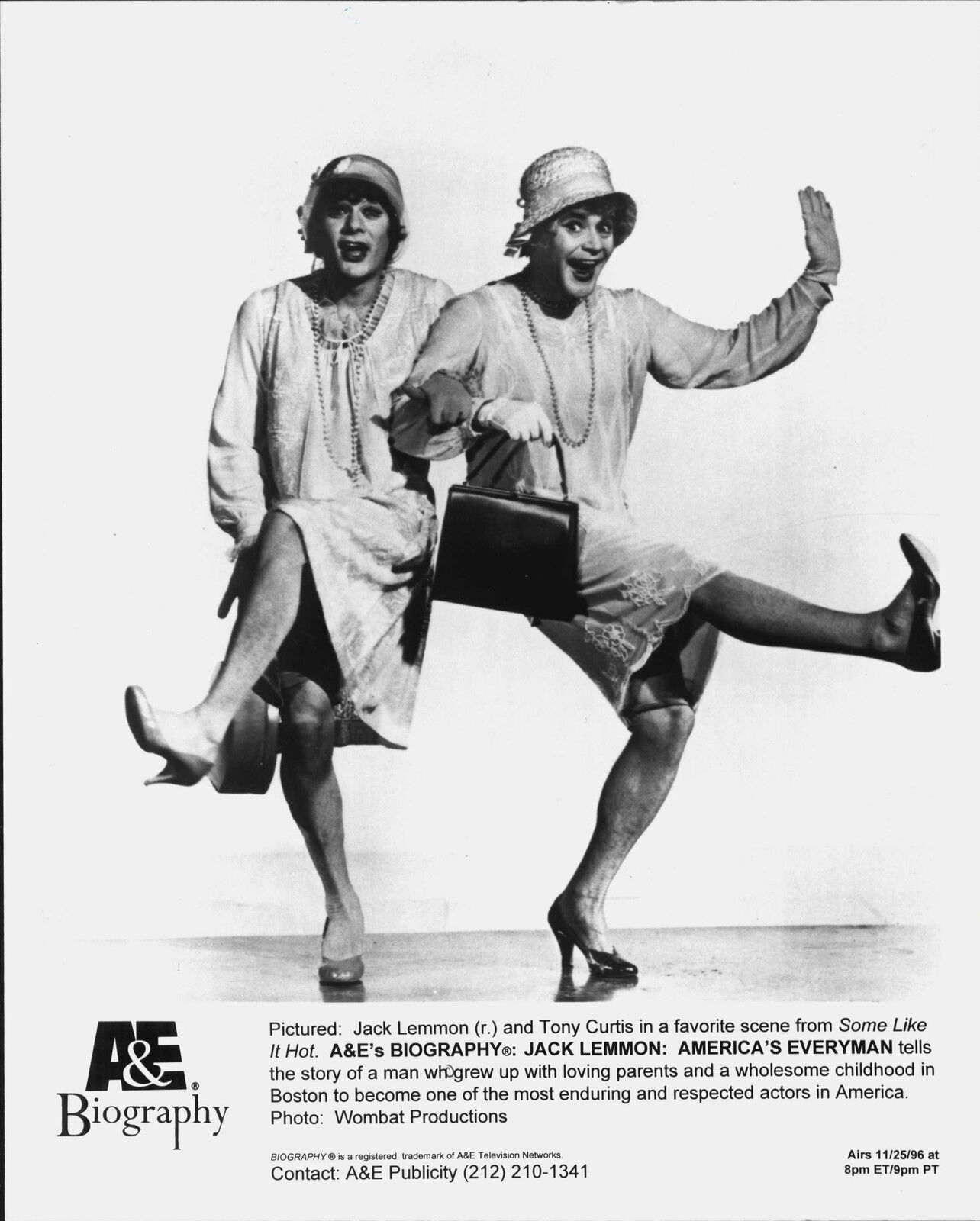 A&E Some Like It Hot w/ Jack Lemmon Tony Curtis Press Photo Poster painting