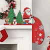 (US Local)DIY Xmas Diamond Art Door Frame Decoration Door Corner Pendants for Feiend Gifts