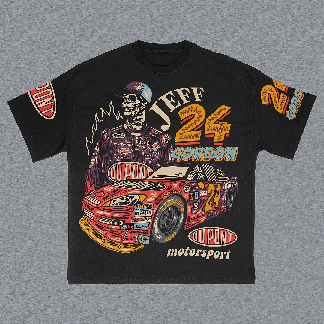 Sopula Jeff Gordon 24 Skull Motorsports Graphic T-Shirt - SOPULA