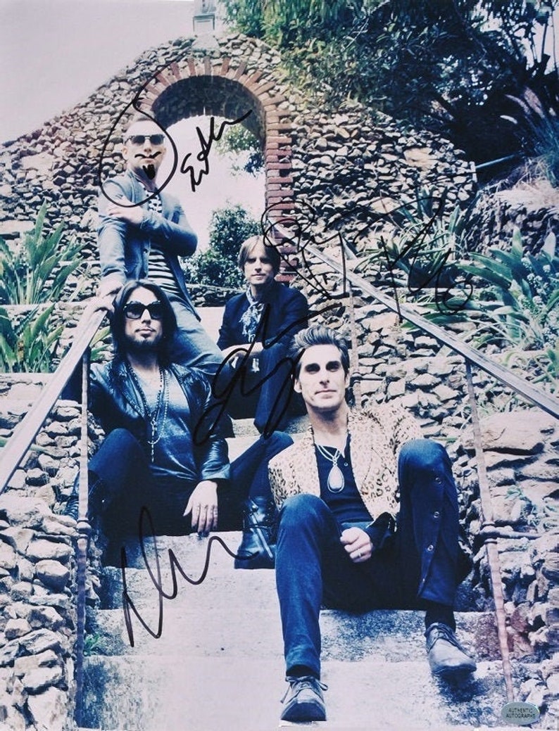 JANES ADDICTION SIGNED Photo Poster painting X4 Dave Navarro, Perry Farrell, Chris Chaney, Stephen Perkins 11x 14 wcoa