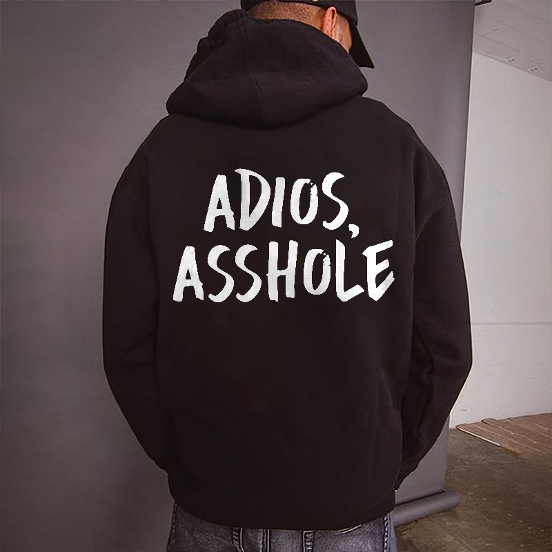 Adios, Asshole Printed Men's Hoodie