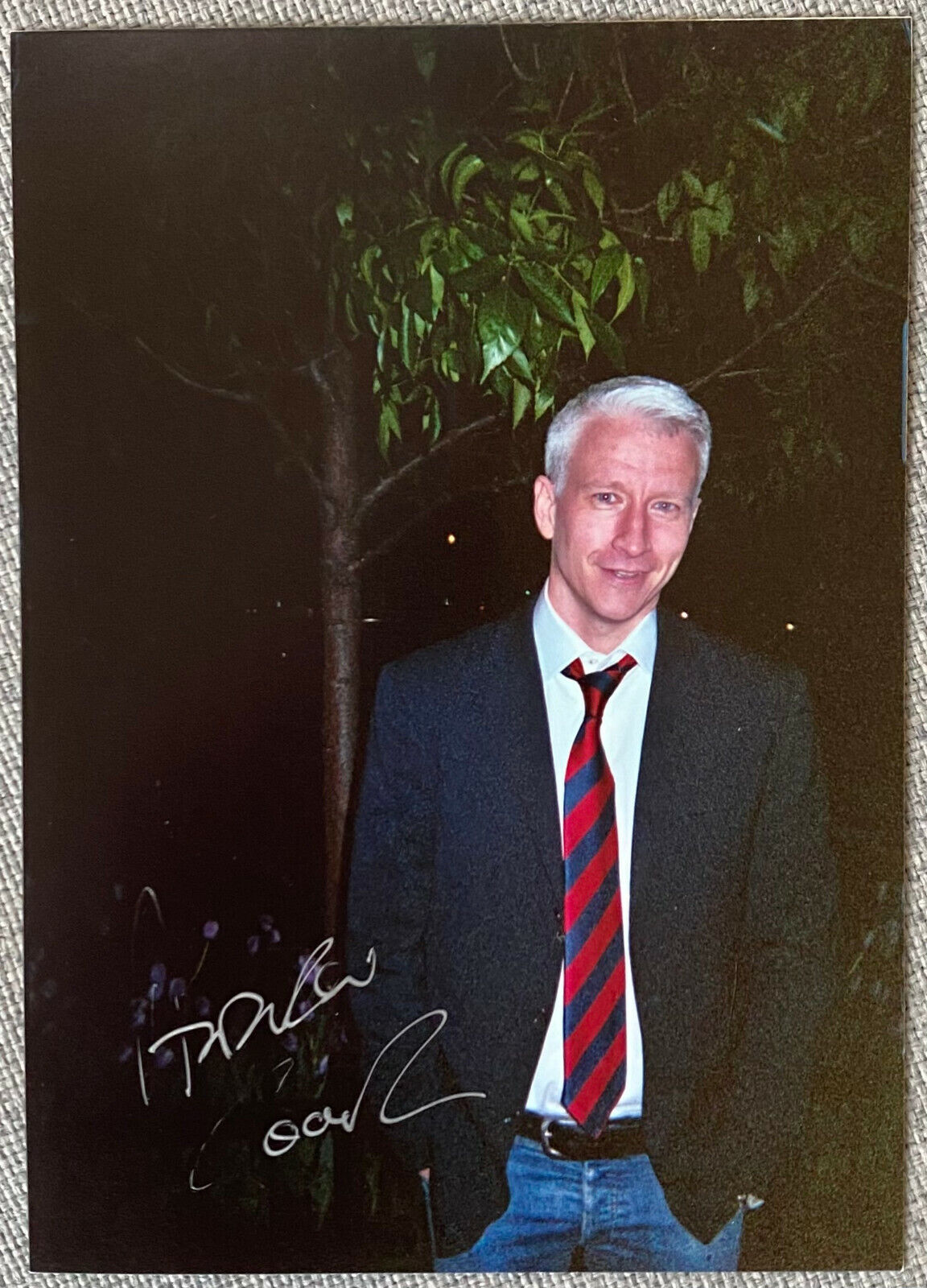 Anderson Cooper Signed In-Person 5x7 RARE Chicago Color Candid Photo Poster painting - Authentic
