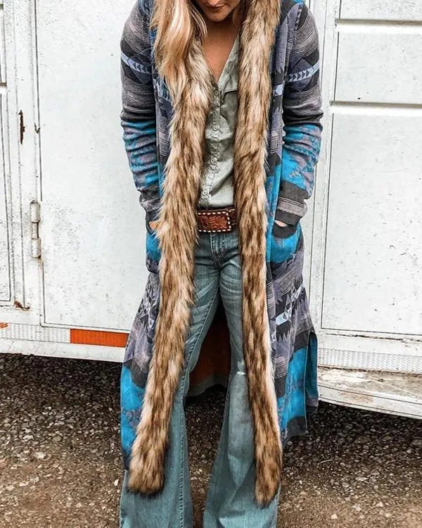Long Sleeve Vintage plus size Outerwear