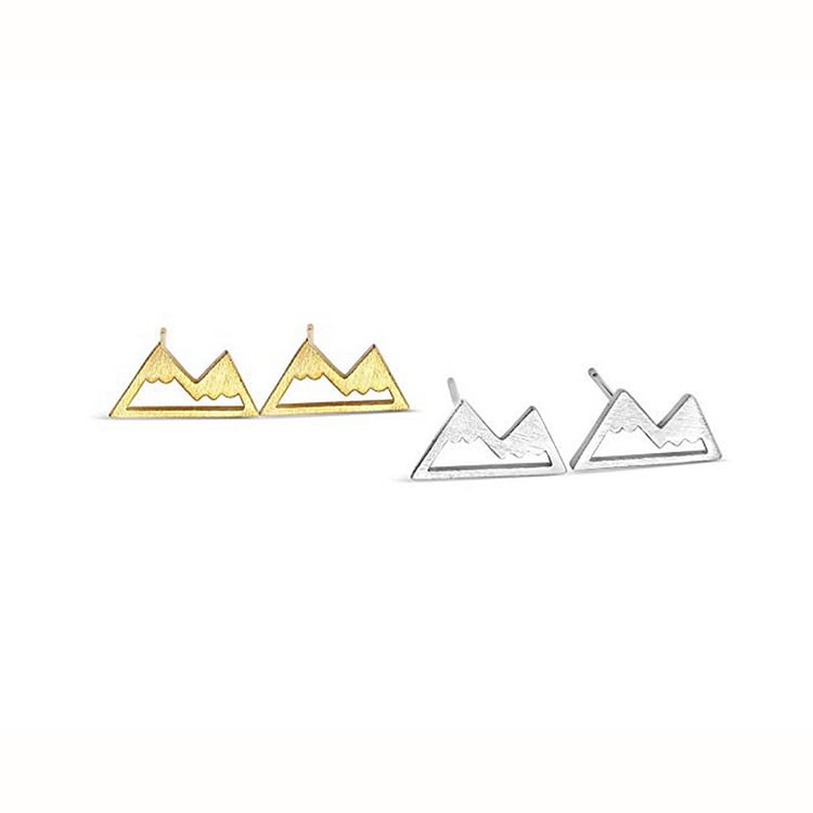 Titanium Openwork Mountains Earrings