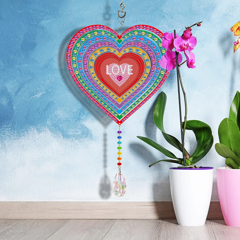 2D Flat DIY Diamond Art Sun Catcher Hanging Diamond Art Kits Diamond Art Pendant