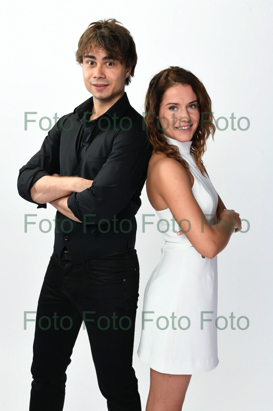 Franziska Wiese - Alexander Rybak Foto 20 x 30 cm ohne Autogramm (Be-10