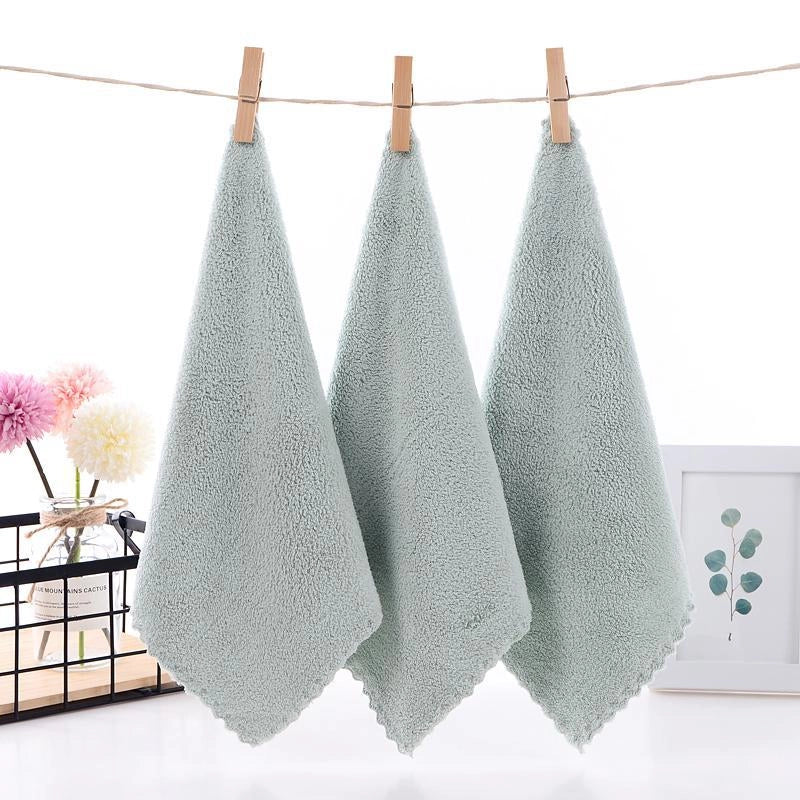 Factory Coral Fleece Children Wash Face Small Square Towel Kindergarten Towel Bear Gift Square Towel