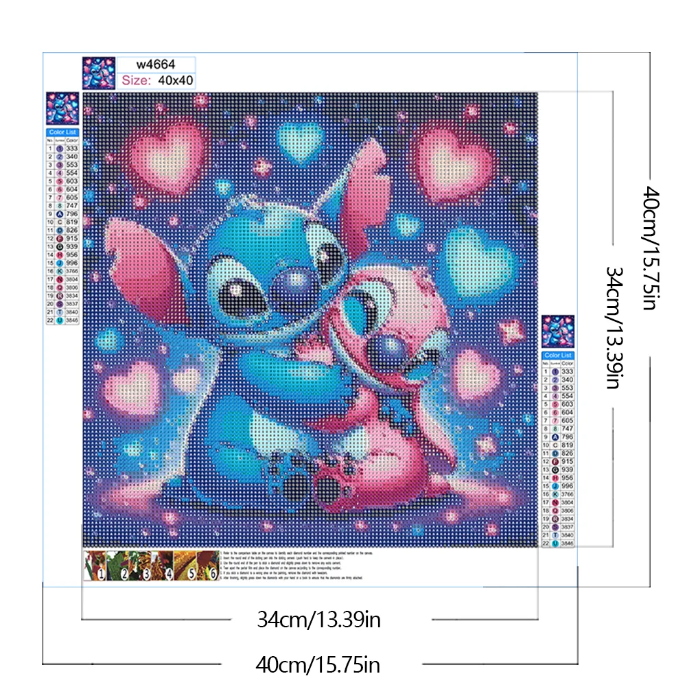 Diamond Painting - Full Round Drill - Lilo & Stitch(Canvas|40*40cm)