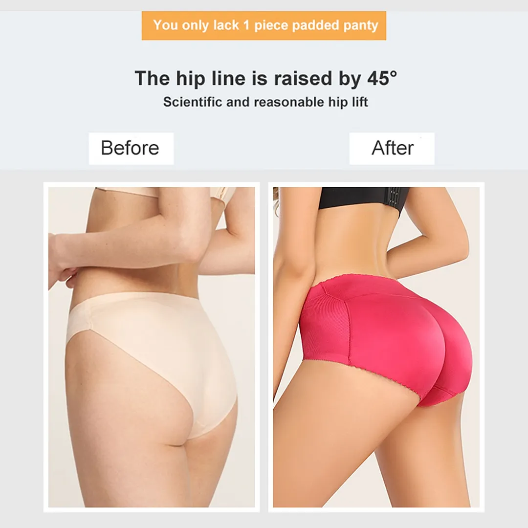 Billionm Push Up Sponge Padded Panties Butt Lifter Fake Ass Shaper Buttocks Enhancer Mid Waist Women Invisible Control Panties Shapewear