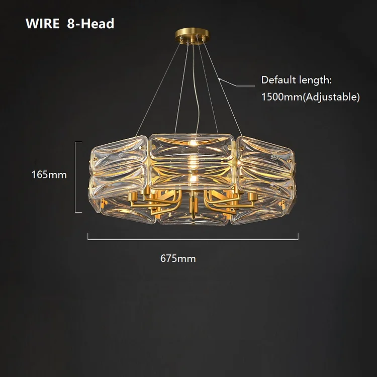 Caro Modern Luxury Round Brass Chandelier (8-Head) Vjlight