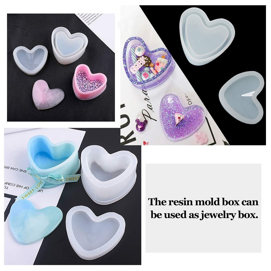 3Pcs Box Resin Molds