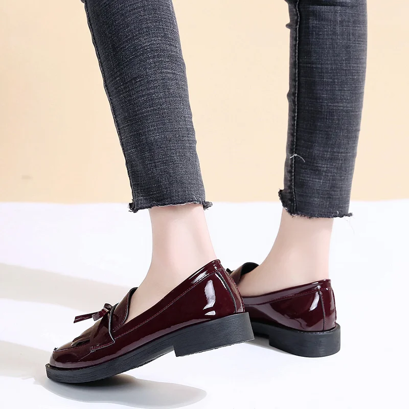 Uveng Size Small Leather Shoes Korean Version Summer Shoes With Skirt Single Shoes Female Low Top Casual Shoes Grandma Shoes