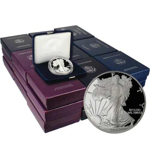 Buy 1986-2019 American Silver Eagle Proof 33 Coin Set (Box + CoA, No 2009)
