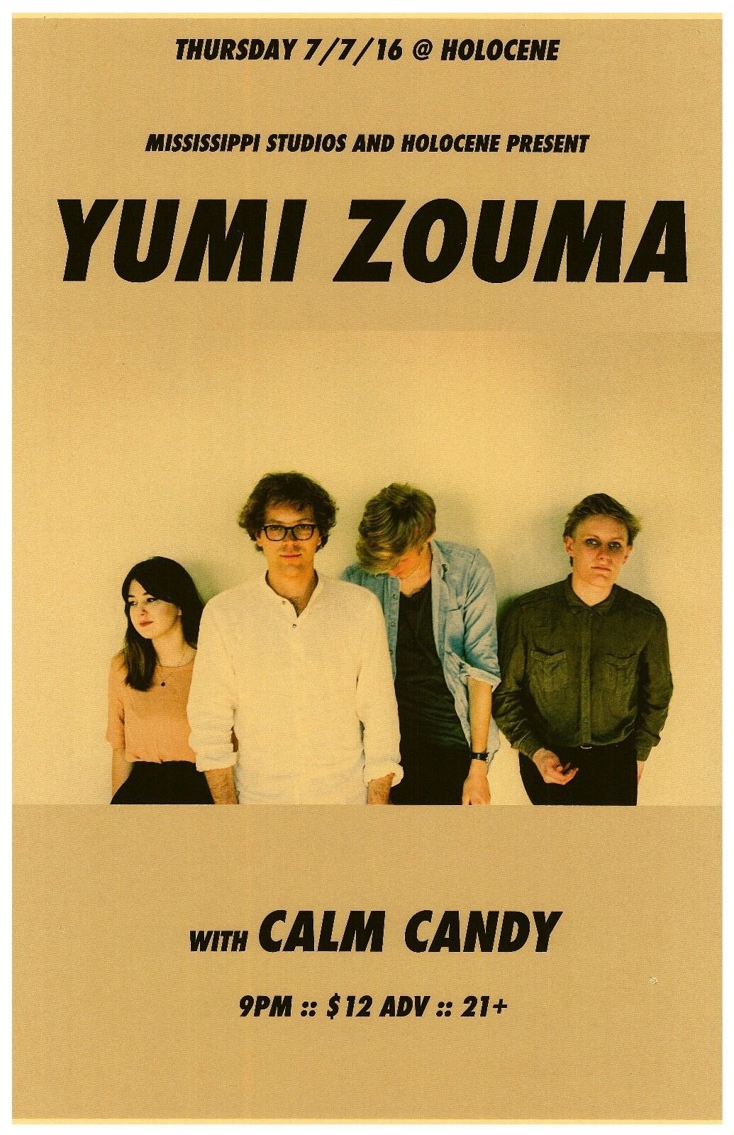 YUMI ZOUMA 2016 Gig POSTER Portland Oregon Concert