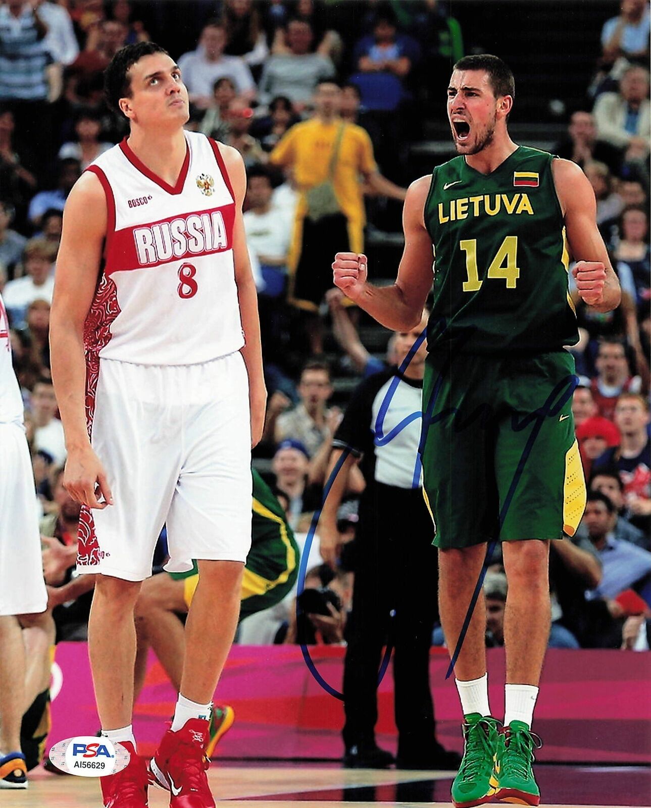 Jonas Valanciunas signed 8x10 Photo Poster painting PSA/DNA Lietuva Autographed