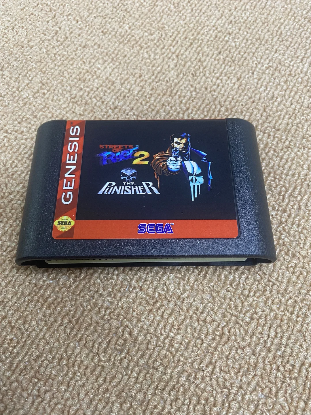 The Punisher in Street of Rage 2 For SEGA Genesis & Mega Drive - 16 Bit Game Cartridge