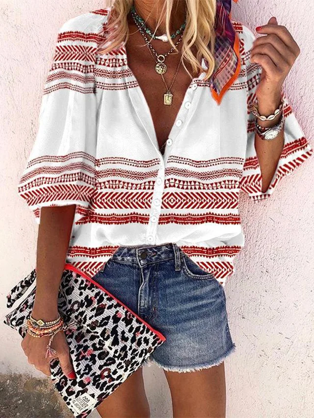 Women's Print Trend Fashion Shirt Women's Top