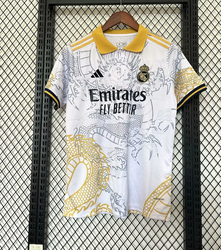 2025-26 New Season - Real Madrid Dragon White - Jersey - Fan Edition