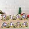 8PCS DIY Diamond Art Greeting Cards Xmas Congratulations Cards & Gifts (Flower)