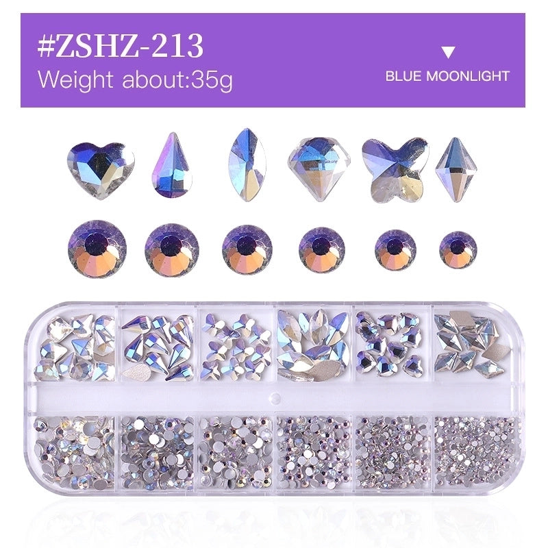 Fashion Candy Bottoming Drill Nail Decoration Accessories 1 Set