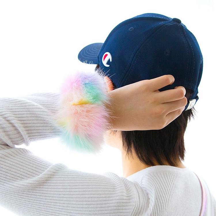 Milkjoy Rainbow Plush Bracelet Wristband