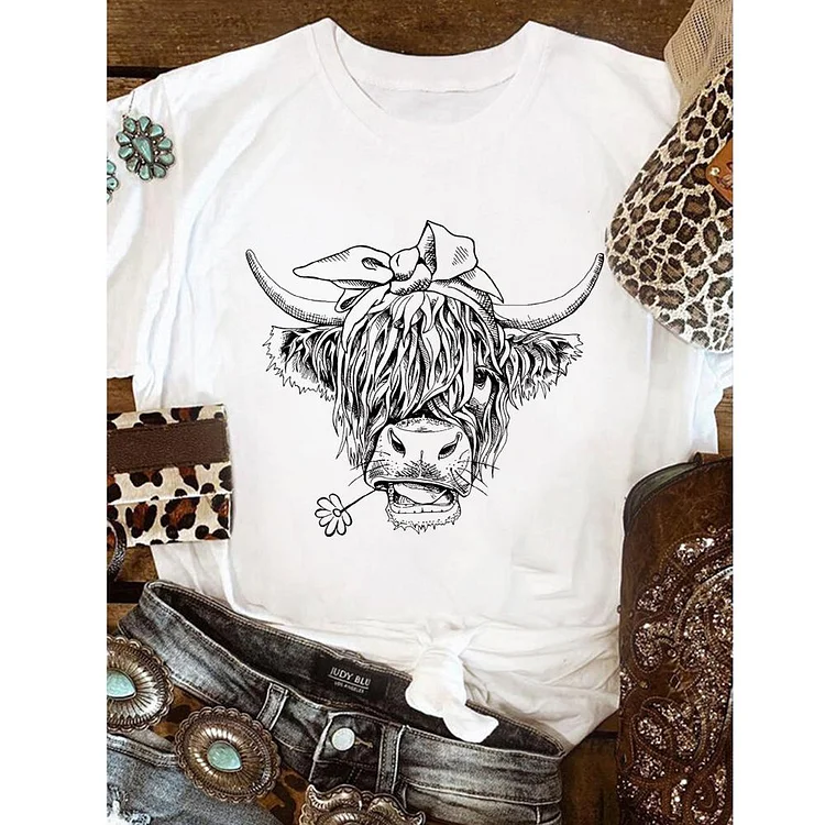 PSL - Funny cow T-shirt Tee-05763