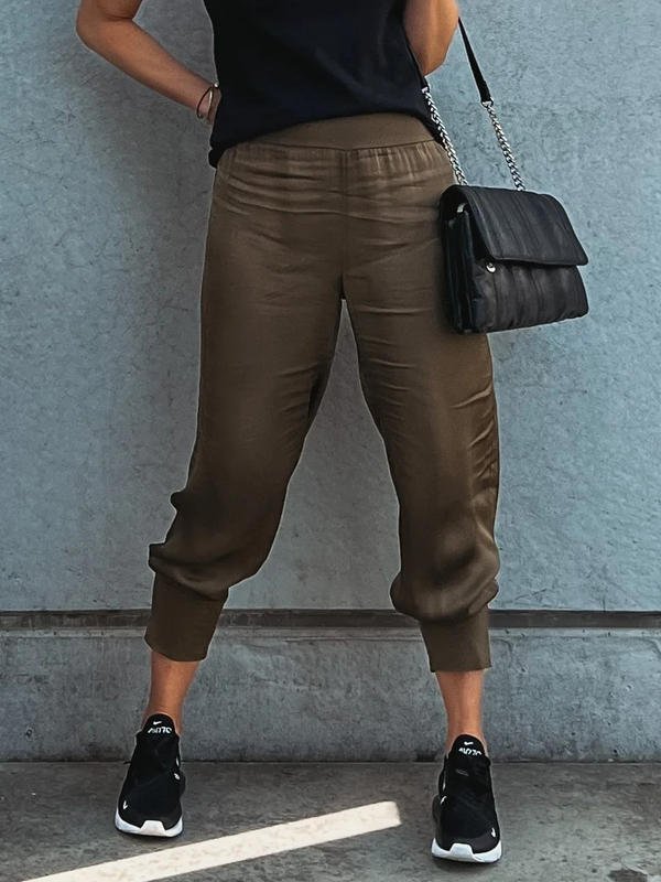 Casual and Comfortable Elastic Waist Women's Pants tjj Shicloths