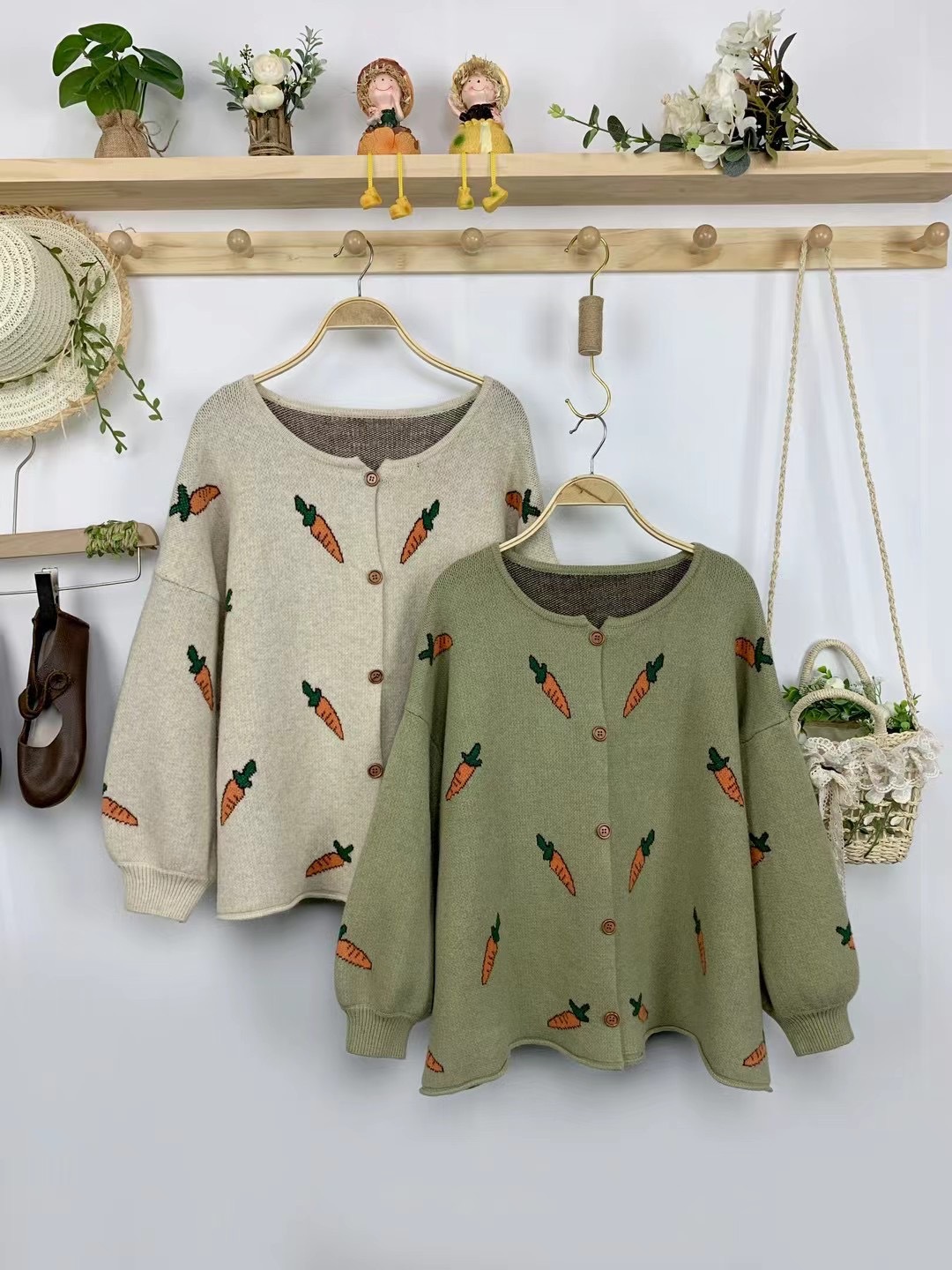 Chicfifth Sweater Women Winter Long Sleeve High Quality Autumn Vintage Top Knitted Cardigan