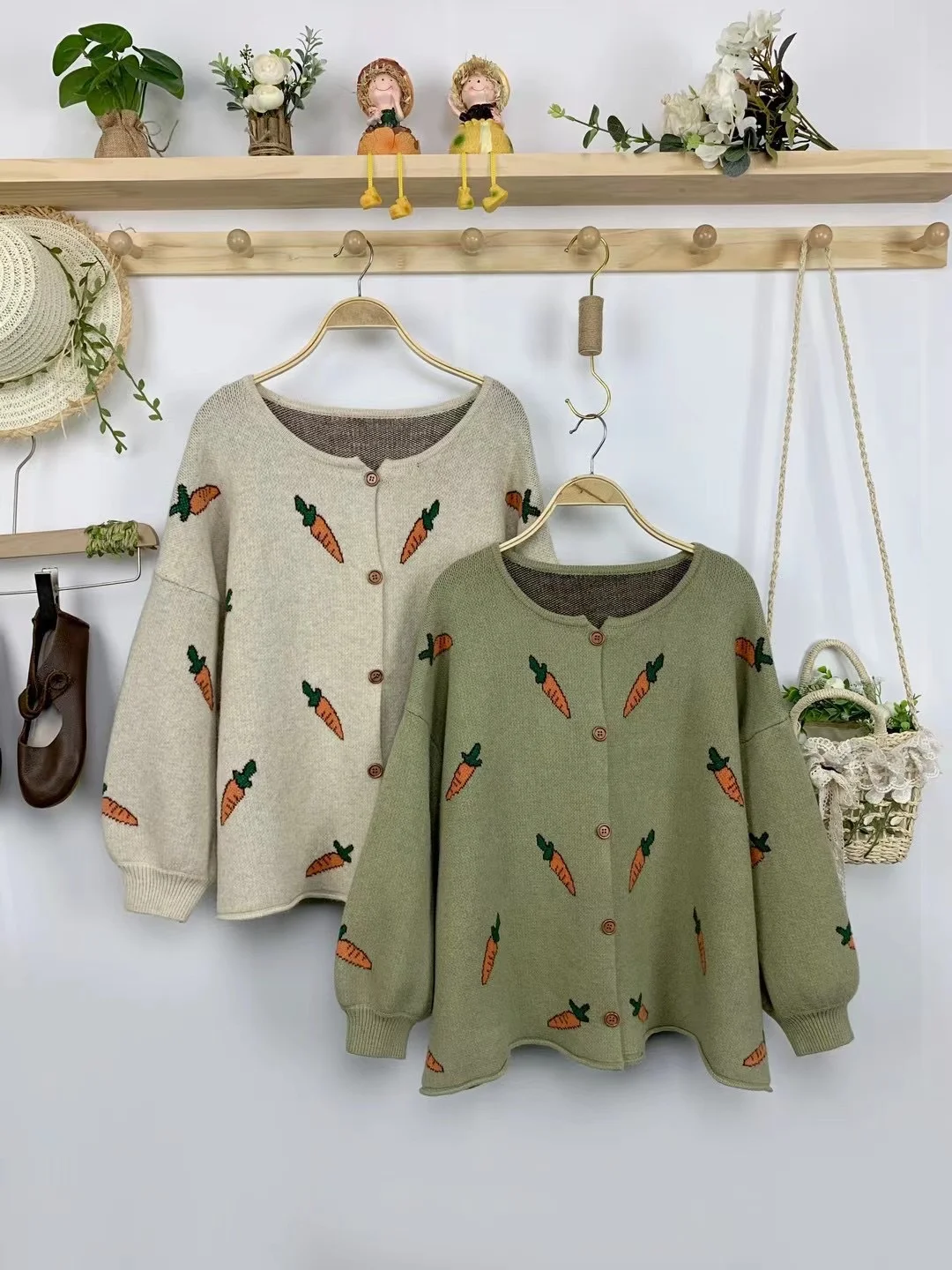 Chicfifth Sweater Women Winter Long Sleeve High Quality Autumn Vintage Top Knitted Cardigan