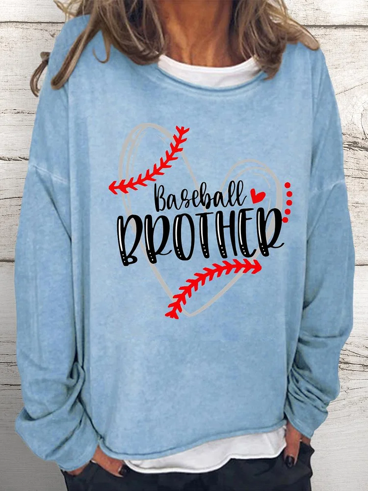 baseball Women Loose Sweatshirt-Annaletters