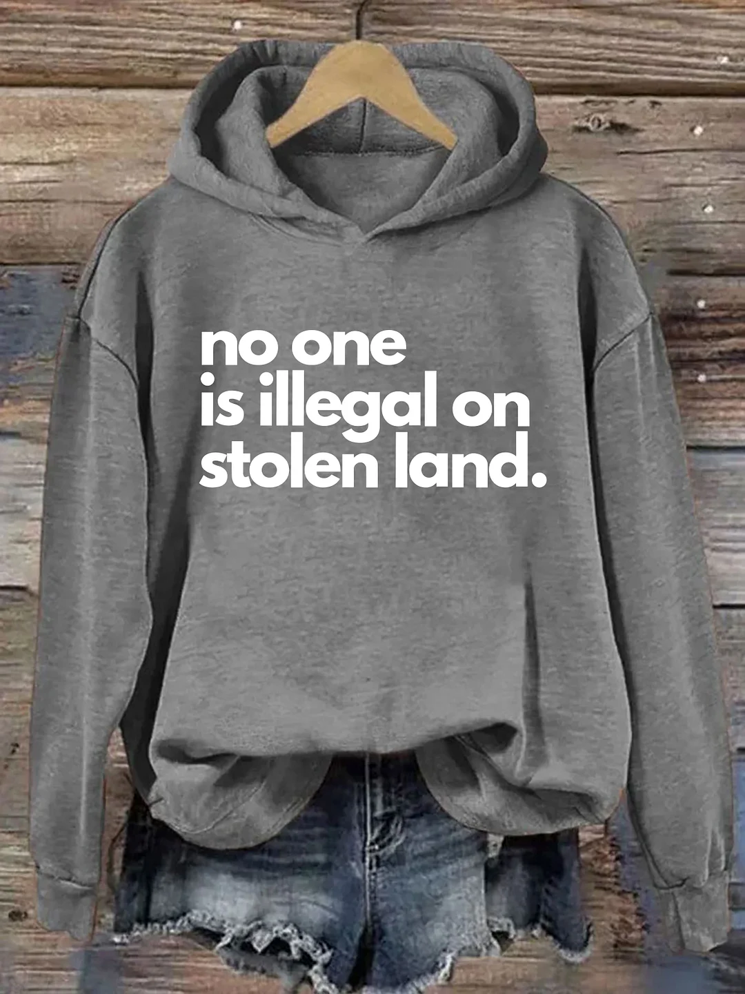 No One Is Illegal On Stolen Land Hoodie
