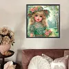 Fille-Partial sp&eacute;cial diamant peinture-30 * 30cm