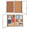 [US Local Warehouse] Enclosed Bulletin Board with Locking Door Outdoor Bulletin Board Aluminum Frame Wall Display Case Weatherproof for  Office Commercial Hospital Etc
