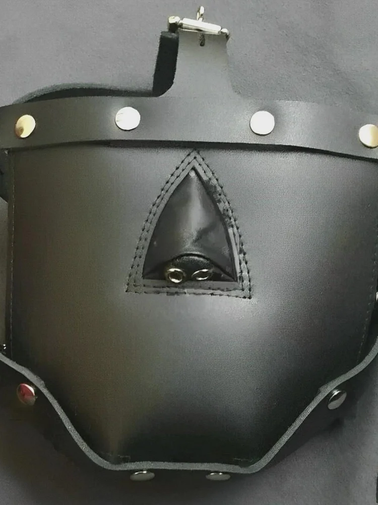 pornhint Pornhint Custom Padded Leather Muzzle w/ Locking Posture Collar ? Coseplay Head Gear bdsm furnisher