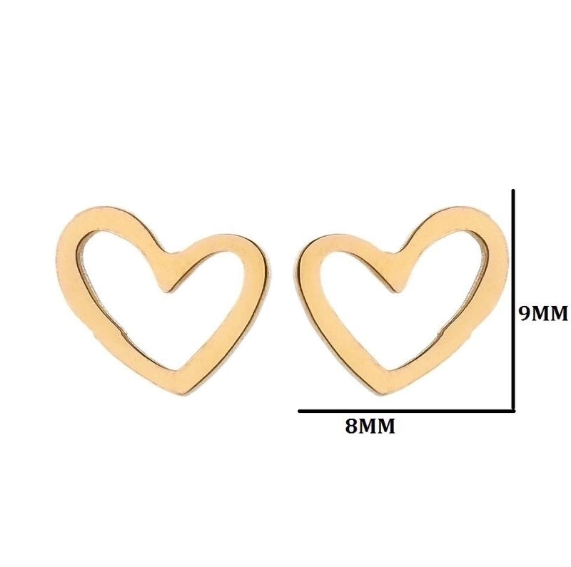 Minimalist Geometric 304 Stainless Steel No Inlaid 18K Gold Plated Ear Studs