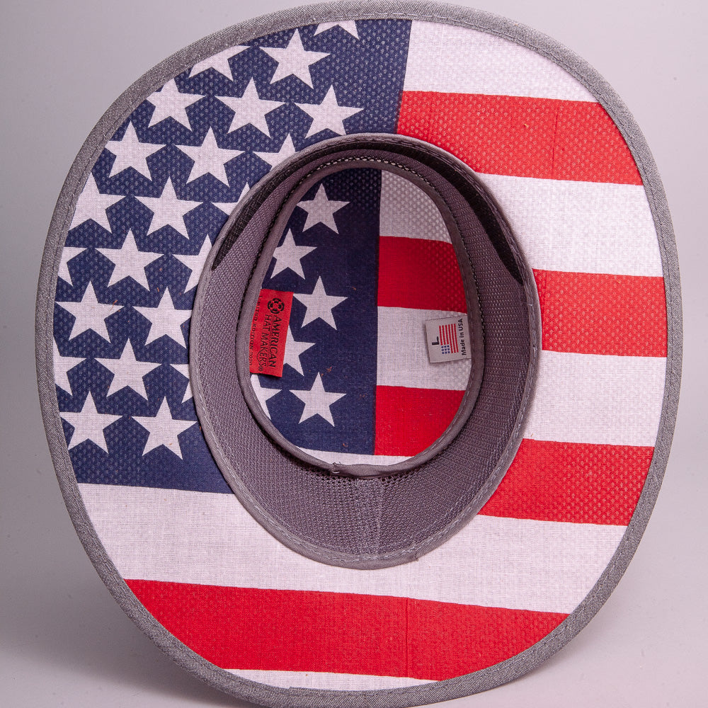 Patriotic Cooler - Mens Wide Brim USA Sun Hat