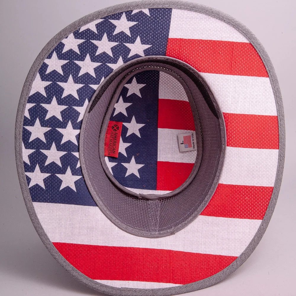 Patriotic Cooler - Mens Wide Brim USA Sun Hat