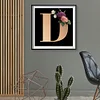 Diamond Painting-DIY Full Round Drill Letter D