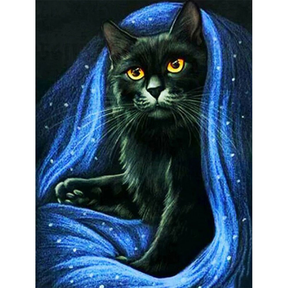 

Black Cat - Round Drill Diamond Painting - 30*40CM, 501 Original