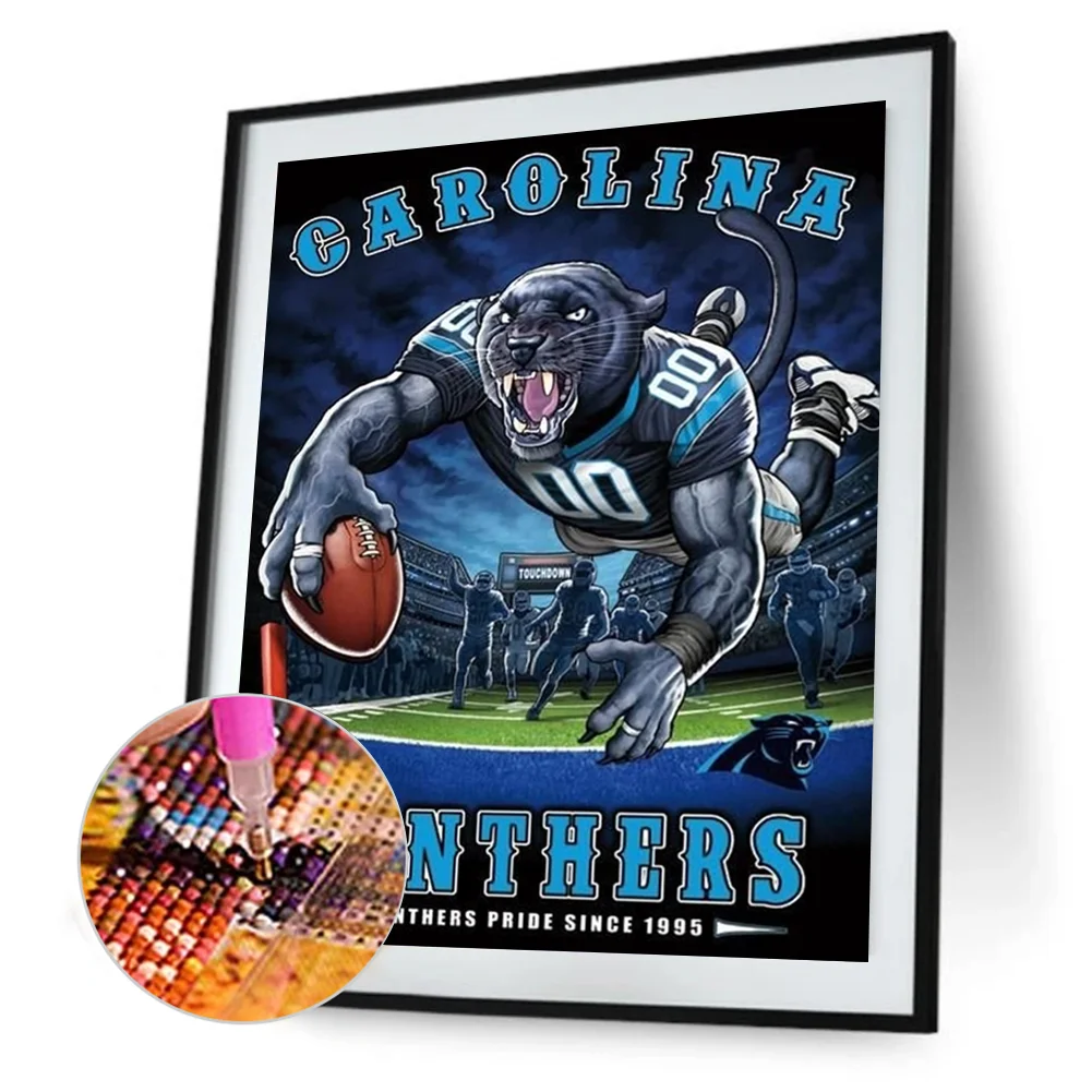 5D DIY Diamond Painting Rugby Abstract Full Round Drill Mosaic Picture Kit