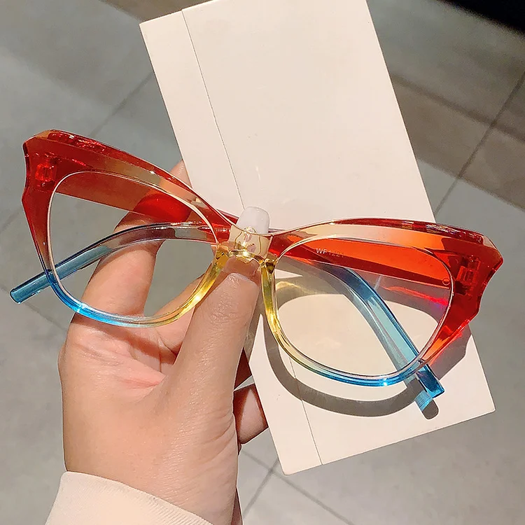 Anti Blue Light blocking Cat Eye Glasses Women For Female Vintage Sun Glasses Luxury Brand Designer Colorful Eyeglasses Frame