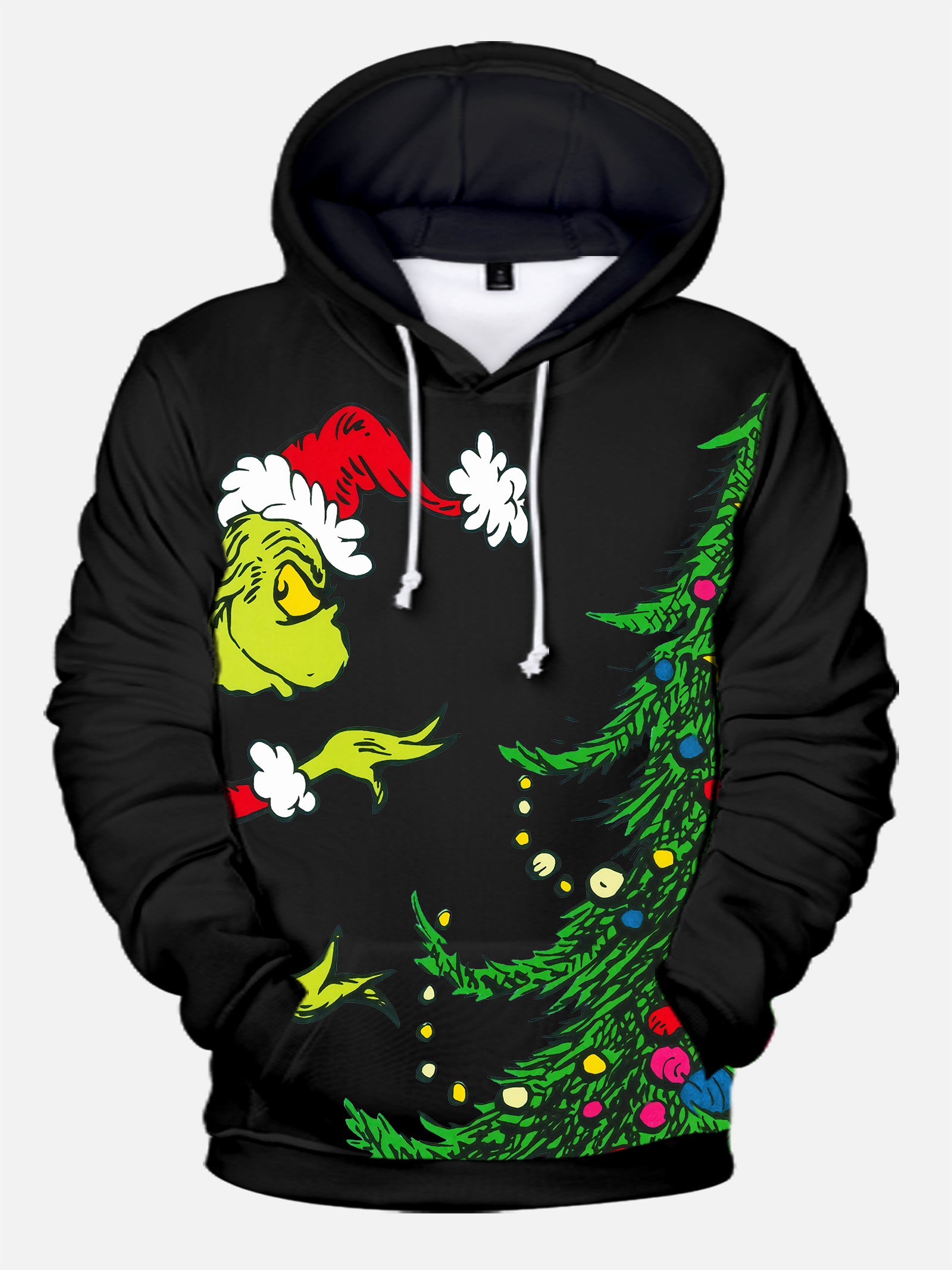 Men's Plus Size Casual Christmas Theme Creative Spoof Hoodies PLUSCLOTHESMAN