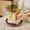 Multifunctional Rotating Hot Pot Prep Tray - Home Kitchen Prep Essential, Vegetable Platter, Multi-Layer Side Dish Rack