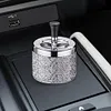 Push Down Ashtray Windproof Spinning Ashtray Desktop Ashtray for Home Office Car