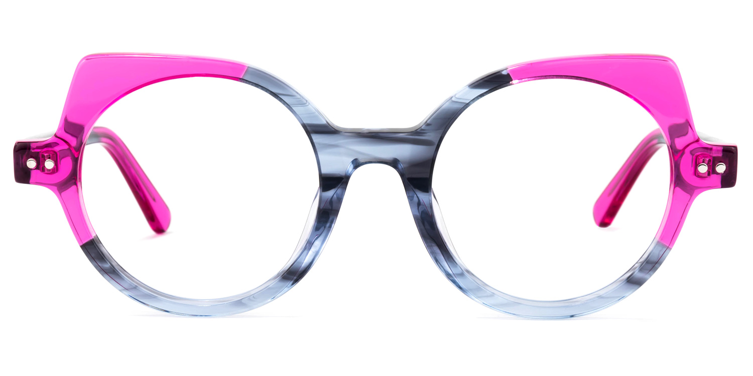 Gilbert Grau-Rosa Cateye Brille Grau-Rosa