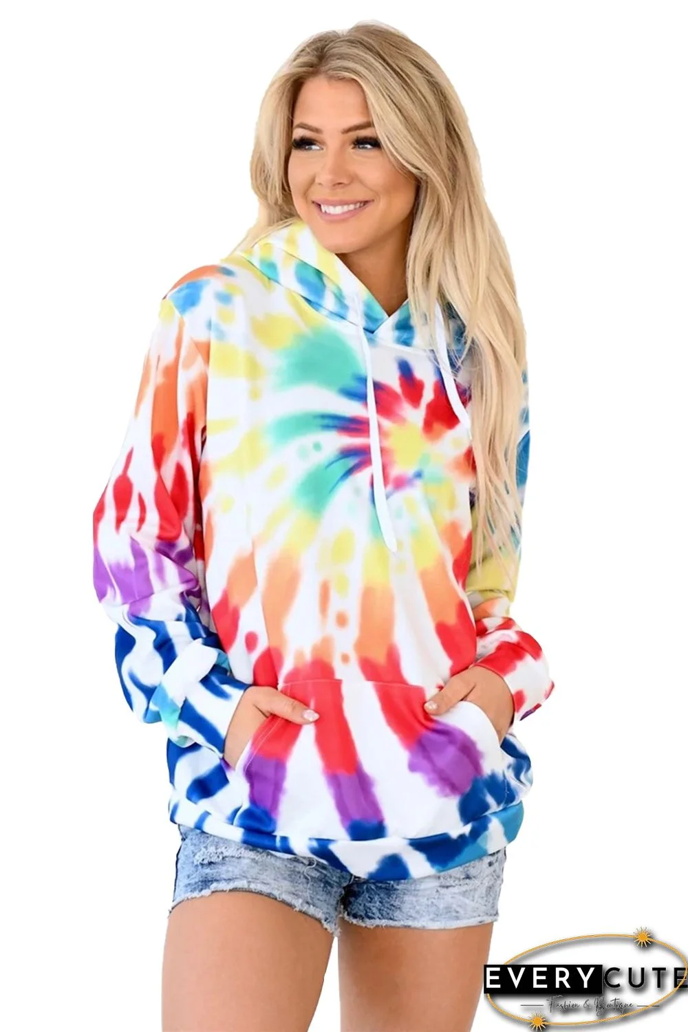 Blue Tie Dye Hoodie