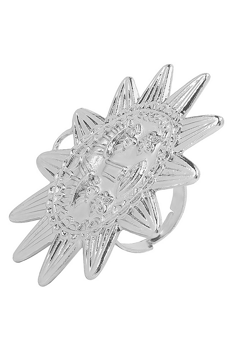 Flower Heart Sun Leaf Fashionable Alloy Exaggerated Rings