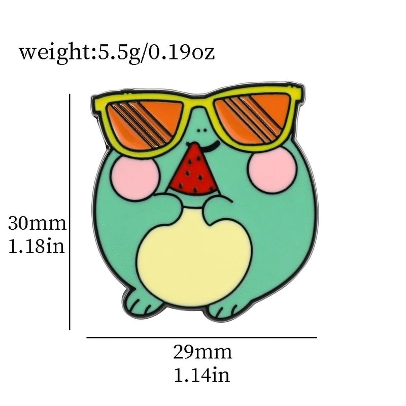 Cartoon Style Cute Funny Pin Cartoon Frog Alloy Stamping Stoving Varnish Plating Unisex Brooches